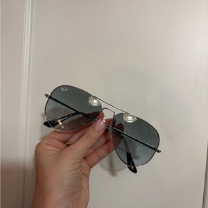 Ray-Ban Black and Silver Aviator Sunglasses